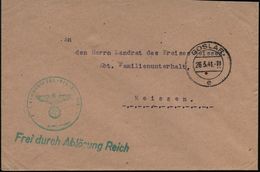 GOSLAR/ E 1941 (26.3.) 2K-Steg + Grüner 1L: FdAR + Grüner HdN: 1. Kompagnie Jnf.-Ers.-Btl. 319 , Wehrmachts-Dienstbf. (k - Seconda Guerra Mondiale