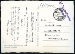 HOFHEIM/ (TAUNUS)/ B 1942 (21.5.) 1K-Brücke + Viol. 2L: Kgf. Kontrollstelle/ Hofheim (Kriegs-Gefange!) Klar Gest. Feldpo - 2. Weltkrieg