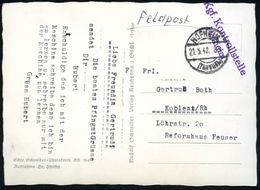 HOFHEIM/ (TAUNUS)/ B 1942 (21.5.) 1K-Brücke + Viol. 2L: Kgf. Kontrollstelle/ Hofheim (Kriegs-Gefange!) Klar Gest. Feldpo - Seconda Guerra Mondiale