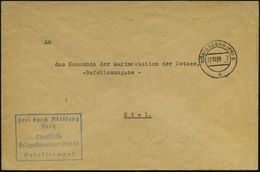 KÖNIGSBERG (PR) 5/ K 1939 (12.12.) 2K-Steg + Blauer Briefstempel, Ra.5: Frei Durch Ablösung/Reich/..Feldpostnr. 05231, U - 2. Weltkrieg