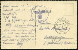 POTSDAM-KRAMPNITZ/ A 1941 (3.2.) 2K-Steg + Viol. 1K-HdN: P(an)z.(er)-Aukl.(ärungs)-Lehr-Abt./ 4. Schwadron + Hs. Abs., K - Seconda Guerra Mondiale