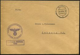 SORAU/ K 1939 (3.10.) 2K-Steg + Viol. 1K-HdN: Fliegerhorstkommandantur Sorau/ Gruppe Verwaltung + Viol. Ra.2: FdA/R, Kla - WO2