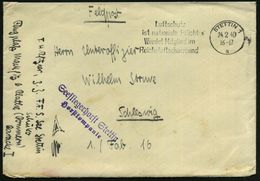 STETTIN 1/ A/ Luftschutz/ Ist Nationale Pflicht.. 1940 (24.2.) MWSt + Viol. 2L: Seefliegerhorst Stettin/ Horstkompanie + - Seconda Guerra Mondiale