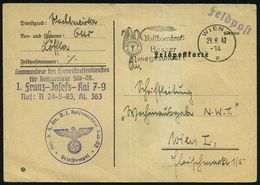 WIEN 1/ E/ Vollkornbrot:/ Besser/ U.gesunder 1942 (29.9.) MWSt (Rune, Ähren) + Viol. 1K-HdN: Kdr. D. H.(eeres)-Str.(eife - Seconda Guerra Mondiale