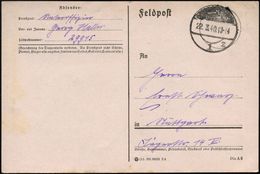 DEUTSCHES REICH 1940 (22.3.) Teilgeschwärzter, Aptierte 1K-Brücke = Tarnstempel! (Mi.Typ 19) + Hs. Abs. Fp.Nr. 29915 = 1 - 2. Weltkrieg