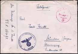 DEUTSCHES REICH 1941 (20.9.) R O T E R  1K: FELDPOST/a/000 (Mi.Handbuch + 75.- EUR) + Bl. 1K-HdN: Fp. Nr. 26078 = Lazare - Guerre Mondiale (Seconde)