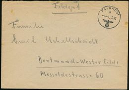 DEUTSCHES REICH 1942 (15.3.) 1K: FELDPOST/b/--- + Rs. Hs. Abs.: Fp.-Nr. 04543 = Nachsch. Btl. 532, Panzertruppe Deutsche - Guerre Mondiale (Seconde)