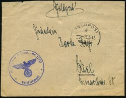 DEUTSCHES REICH 1942 (23.5.) 1K: FELDPOST/d/--- + Viol. 1K-HdN: Feldpost-Nr. 12731 = Funk-Leitstrahlstelle Zug 10, Deuts - Guerre Mondiale (Seconde)