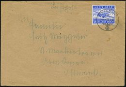 DEUTSCHES REICH 1942 (6.9.) 1K: FELDPOST/d/--- , EF Luftfeldpost-Marke Gez. (Ju 52) Rs. Hs. Abs.: Fp.-Nr. 00161 = Gebirg - Seconda Guerra Mondiale