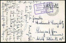 BÖHMEN & MÄHREN 1940 (21.5.) 2K-Steg: OLMÜTZ/a/DDP-BÖHMEN-MÄHREN + Viol. Ra.4: Deutsche Dienstpost/ Böhmen-Mähren/Behörd - Guerre Mondiale (Seconde)