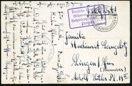 BÖHMEN & MÄHREN 1940 (21.5.) 2K-Steg: OLMÜTZ/a/DDP-BÖHMEN-MÄHREN + Viol. Ra.4: Deutsche Dienstpost/ Böhmen-Mähren/Behörd - WO2