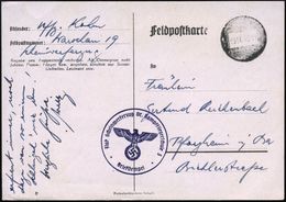 GENERALGOUVERNEMENT 1940 (19.9.) Stummer, Abgeschliffener 1K = Tarnstempel Warschau + Viol. 1K-HdN: Flak Scheinwerferzug - Guerre Mondiale (Seconde)