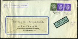 DT.BES.ESTLAND 1943 (22.5.) Hitler 5 Pf. U. 2x 6 Pf., 2x 2K-Steg: REVAL/a/DDPO + Viol. Ra.: Durch Deutsche Dienstpost Os - Guerre Mondiale (Seconde)