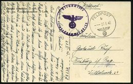 DT.BES.FRANKREICH 1940 (27.6.) 1K: FELDPOST/b/--- + Viol. 1K-HdN: Feldpostnr. 09136 = M.G.-Batl. 5 + Hs. Fp.-Nr., Klar G - Seconda Guerra Mondiale