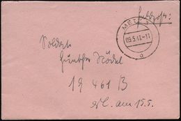 LOTHRINGEN 1941 (9.5.) 2K-Steg: METZ 3/o Auf Miniatur-Feldpost-Bf. An Fp.-Nr. 19 461 (= Inf. Rgt. 512) + Inhalt!, Dekora - WO2