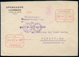 DT.BES.LUXEMBURG 1941 (16.12.) AFS 012 RPf. + 030 Pf. Typ Hasler Mit Kenn-Nr. 113 Ohne Werbeklischee U. Ortsstempel, Abe - WO2