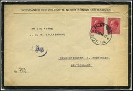 BULGARIEN 1944 (13.8.) 1K:  P A L A I S   R O Y A L  = Hauspostamt Königl. Schlloß, 2x 2 L.  Zar Boris III. (1x Mäng.) + - Guerre Mondiale (Seconde)