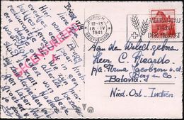 SCHWEIZ /  NIEDERL.INDIEN 1941 (18.4.) MWSt.: ZÜRICH 1/MEHRANBAU/DIENST/DER HEIMAT (2 Ähren) EF 20 C. Freimarke + Selten - Guerre Mondiale (Seconde)