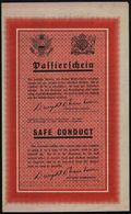 U.S.A. /  DEUTSCHES REICH 1944 Anglo-amerikan. Propapaganda-Flugblatt "Passierschein" Für Deutsche Soldaten (SAFE CONDUC - 2. Weltkrieg