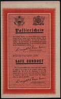 U.S.A. /  DEUTSCHES REICH 1944 Anglo-amerikan. Propapaganda-Flugblatt "Passierschein" Für Deutsche Soldaten (SAFE CONDUC - Seconda Guerra Mondiale