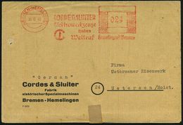 BREMEN-HEMELINGEN/ CORDES & SLUITER/ Elektrowerkzeuge.. 1946 (30.10.) Seltener, Aptierter AFS "Mäander-rechteck" = "DEUT - Otros & Sin Clasificación