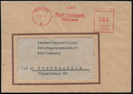 MÜNCHEN/ 1/ Reichsbank 1947 (13.8.) Seltener AFS-Typ + Rs. Neuer Abs.-Vordr.: Landes-Zentralbank Von Bayern! = Vorläufer - Andere & Zonder Classificatie