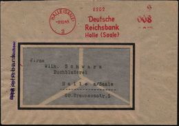 HALLE (SAALE)/ 2/ Deutsche/ Reichsbank.. 1945 (9.10.) Total, Aptierter AFS = Wertrahmen + NS-Reichsadler Entfernt! = Not - Sonstige & Ohne Zuordnung