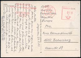 1020 BERLIN/ Ministerium Für/ Auswärtige Angelegenheiten 1983 (30.9.) AFS 010 Pf. Auf Übersee-Ak. Aus Nigeria = Diplomat - Andere & Zonder Classificatie