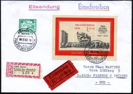 1025 BERLIN 25/ Cc/ PALAST DER REPUBLIK 1988 (8.12.) 1K-Steg = Hauspostamt Der DDR-Volkskammer, 2x (1x Gering Ver-wischt - Sonstige & Ohne Zuordnung