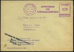 BERLIN O 17/ MINISTERIUM/ FÜR/ SCHWERMASCHINENBAU/ ZKD 1958 (18.1.) Lila ZKD-AFS + Schw. ZKD-Abs.-3L: Ministerium Für Sc - Altri & Non Classificati