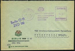 BERLIN O 17/ WMW EXPORT/ Außenhandelsunternehmen/ WERKZEUGMASCHINEN../ ZKD 1958 (28.5.) Lila ZKD-AFS (Logo) + Viol. 2L:  - Altri & Non Classificati