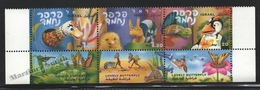 Israel 1999 Yv. 1455-57, Lovely Butterfly, Childrens TV Series – Tab - MNH - Unused Stamps (with Tabs)