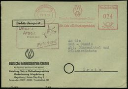 MAGDEBURG 1/ VH/ Deutsche Handelzentrale Chemie/ AdöR/ Abt.Salz U.Kalinebenprodukte 1951 (29.11.) AFS + Viol. Amtl. Prop - Sonstige & Ohne Zuordnung