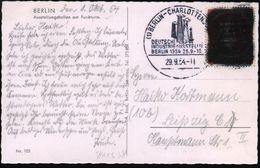(1) BERLIN-CHARLOTTEBURG )/ DEUTSCHE / INDUSTRIEAUSSTELLUNG 1954 (29.9.) SSt Auf EF 20 Pf. Glocke "Wahl Des Bundespräsid - Altri & Non Classificati