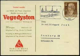 (1) BERLIN SW 11/ Ap/ Vergesst Berlin Nicht! 1953 (5.5.) MWSt = Brandenburger Tor (mit Zonengrenze, Funkturm, Gedächtnis - Monumenten