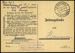 CAROLINENSIEL/ *(OSTFRIESLAND)/ A 1936 (13.1.) 1K-Brücke + Viol. 4L: Arbeitsgemeinschaft Für Die Urgeschichte Nordwest-d - Non Classés