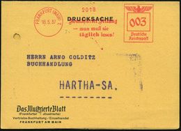 FRANKFURT (MAIN) 1/ Frankfurter Zeitung/ - Man Muß Sie/ Täglich Lesen! 1937 (18.5.) AFS = Einzige Zeitung, Die Bis 1943  - Zonder Classificatie