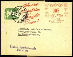 SCHWEIZ 1936 (19.12.) Zeitungs-Sb. 5 C.Tellknabe, Grün (gest Zürich 3) Aufgwertet Durch AFS (ohne Ortsstempel): ZÜRICH/  - Zonder Classificatie