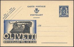 BELGIEN 1941 50 C. Reklame-P. Löwe, Blau: OLIVETTI.. = Büro-Schreibmaschine , Ungebr. (Mi.P 210 A I / 505) - BÜRO / SCHR - Non Classificati
