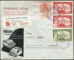 EL SALVADOR 1960 (10.2.) Reklame-Bf: TRIUMPH Má;quina De Escribar.. Mit 2 Schreibmaschinen (u. Firmen-Schriftzug) Zweifa - Non Classificati