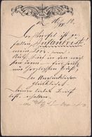 Bad Salzungen 1880 (16.4.) Frühe Steno-Reklame-Ak.: Correspondirende Stenographische Welt (Zierband Mit Steno U. Gabelsb - Non Classés