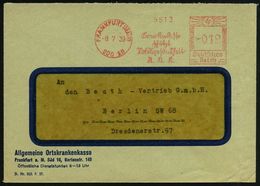 FRANKFURT (MAIN)/ SÜD 10/ Krankenkasse/ Schützt/ Volksgesundheit/ A.O.K. 1939 (8.7.) AFS, Text Meist  S ü T T E R L I N  - Unclassified