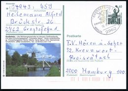 2962 GROSSEFEHN 1/ ..MÜHLEN/ KANÄLE 1989 (Aug.) HWSt = Galerie-Windmühle (u. Ziehbrücke) Auf Orts- Und Motivgl. BiP 60 P - Andere & Zonder Classificatie