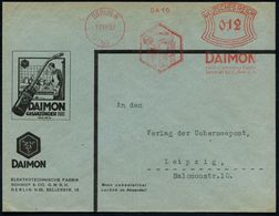 BERLIN N/ 65/ DAIMON/ Elektrotechn.Fabrik/ Schmidt & Co 1932 (Dez.) AFS = Taschenlampe U. Trocken-Batterie , Dekorat. Re - Electricité