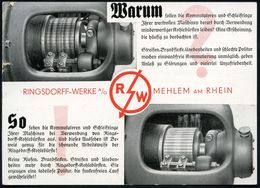 MEHLEM/ Bürstenhalter/ RINGSDORFF/ WERKE AG. 1935 (26.11.) AFS = Kohlebürstenhalter Auf Passender, Zweifarb. Reklamekt.! - Elektriciteit