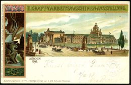 MUENCHEN/ Maschinen-Ausstellung 1898 (Juni) SSt Auf PP 5 Pf. Wappen, Grün: II. KRAFT V. ARBEITSCHINEN-AVSSTELLUNG = Isar - Altri & Non Classificati