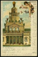 MUENCHEN/ Maschinen-Ausstellung 1898 (6.10.) SSt = II. Kraft- U. Arbeitsmaschinen-Ausstellung Auf PP 5 Pf. Wappen, Grün: - Other & Unclassified