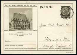 Osnabrück 1935 6 Pf. BiP Hindenbg., Braun: Die Alte Hansestadt.. (= Histor. Rathaus Des Westfälischen Friedens) Gest. (B - Altri & Non Classificati