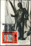 RUMÄNIEN 1977 (24.2.) 40 B. Göttin Hekate U. Gott Dionysos + Relief, EF + Motiv-ähnl. SSt.: TIMISOARA/BANATMAX'77 (= Dio - Andere & Zonder Classificatie