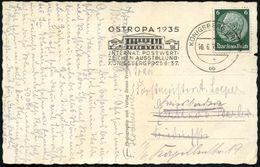 KÖNIGSBERG (PR) 1/ Bb/ OSTROPA 1935/ JNTERNAT.POSTWERT-/ ZEICHEN AUSSTELLUNG.. 1935 (10.6.) MWSt (Halle) Klar Auf Bedarf - Sonstige & Ohne Zuordnung